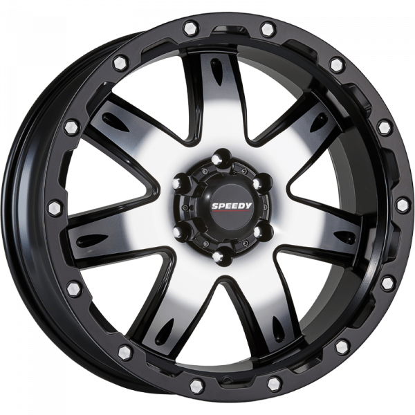 BEDROCK SATIN BLACK/SATIN MACHINED 4 WHEELS AND TYRES ONLY $1300